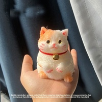 Mainan Kucing Gemuk Simulasi dari Karet Lunak, Dicat Tangan, Jumbo, Pereda Stres, Hadiah Kreatif DIY, Ornamen Lucu untuk Anak-Anak