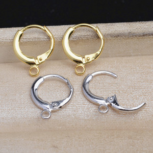 Accessoires DIY en argent 925, 5836, boucles d'oreilles semi-finies, anneaux ouverts, plaqués or, pour un style unique et personnalisé - Product Image 1