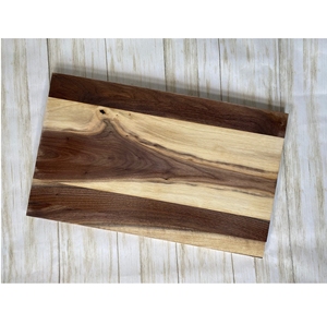 Tabla de cortar ecológica con diseño de mosaico de nogal y roble, gruesa, para carne y pan, antideslizante, para cocina. - Product Image 1