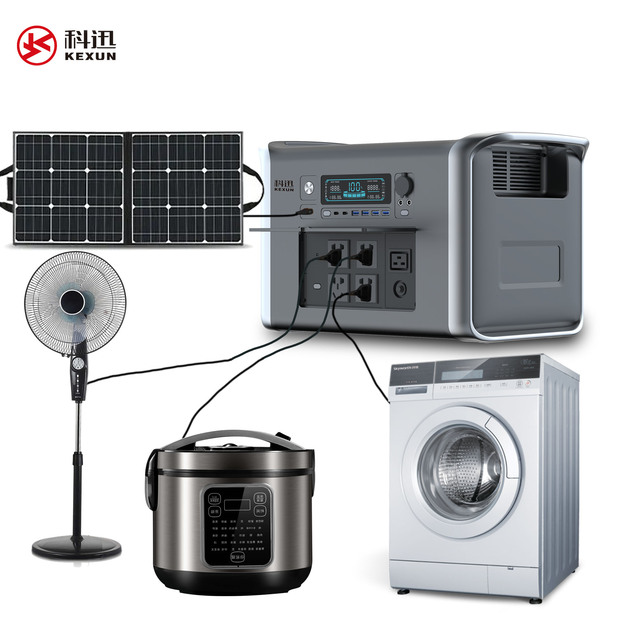 Super Fast Charging 2000W Rechargeable Portable Power Station for Outdoor Energy Storage with Solar Panel MPPT Car Power Source