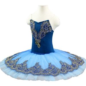 Tutú de Ballet Profesional para Niñas, Azul y Rosa, Estilo Platter Pancake, Vestido de Fiesta de <span class=keywords><strong>Bailarina</strong></span>, Disfraz de Danza para Adultas, Mujeres, Niñas y Niños - Product Image 2