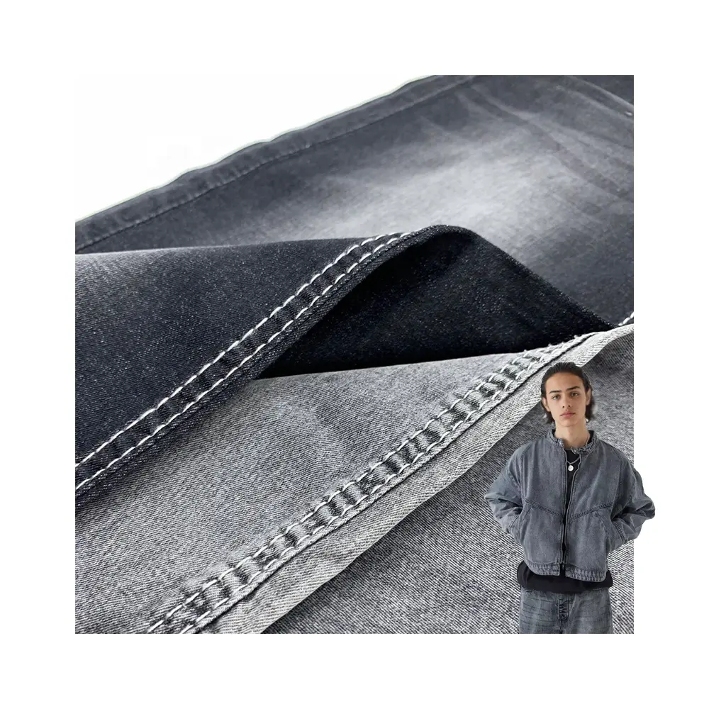 OEM ODM Ronghong Eco-friendly 98% Cotton 2% Spandex Denim Fabric 5.5OZ Twill Stretch Woven Denim Fabric for Jeans