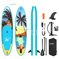 Tabla de Paddle Surf Inflable de 10'6/320cm, Fabricada por OEM, Color Amarillo, Impresión Completa, con Certificado CE