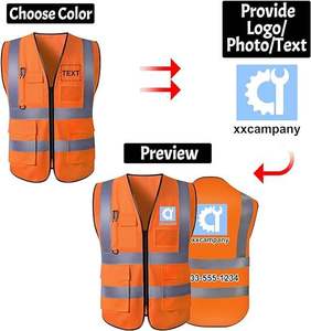 Gilet de sécurité réfléchissant grande taille personnalisé pour équipe de construction – Nouveauté promotionnelle - Product Image 4