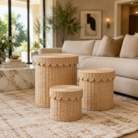 Panier de rangement en rotin mignon en forme d'éventail, panier de rangement multifonctionnel pour serviettes de chambre d'enfant en rotin