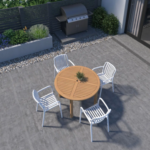 Silla <span class=keywords><strong>de</strong></span> Plástico Apilable con Respaldo y Brazos <span class=keywords><strong>de</strong></span> Listones <span class=keywords><strong>para</strong></span> Interiores y Exteriores, Restaurante, Patio Trasero y Jardín, <span class=keywords><strong>Precio</strong></span> <span class=keywords><strong>de</strong></span> Fábrica al por Mayor - Product Image 4