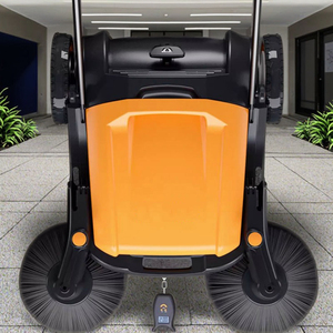 New Electric Walk-Behind Street Sweeper Industrial Floor Cleaning <strong>Machine</strong> for Leaf Hand Push Floor Sweeper Condition New - Product Image 3