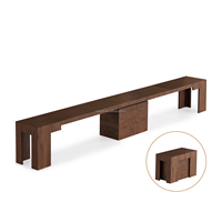 Banc transformable polyvalent qui peut s'étendre de 28,5 pouces à 134,75 pouces en quelques secondes, pouvant accueillir jusqu'à 6 de vos invités