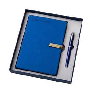 Wholesale Promotional Business Stationery Notebooks Gift Set Black PU Leather Magnetic Diary A5 <b>Journal</b> With Mobile Phone Holder - Product Image 2