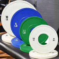 Plaques de poids de barre d'haltères en acier recouvertes de caoutchouc, plaques bumper à grand trou, durables, universelles pour la musculation et l'entraînement des bras