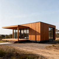 Villa en structure bois préfabriquée modulaire Maisons préfabriquées 3 chambres Villa de luxe