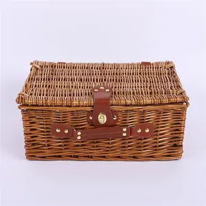 Cesta de Regalo Ecológica Personalizada de Buena Calidad, Cesta de Mimbre Navideña para Alimentos, para Empacar - Product Image 5