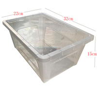 2023 nouveau PP Pet Cage 32*22*15cm serpent léopard Gecko tortue araignée ciliaire corne alimentation boîte Reptile étagère plateau