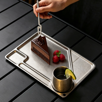 Fourchette, cuillère et spatule à gâteau vintage en argent avec manche irrégulier pour service de pâtisserie – Idéal pour le thé de l'après-midi au café