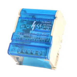 407 Terminal blocks Electric Wire Connector DIN Rail High Quality Brass Busbars