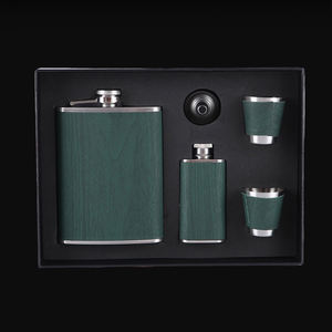 Flasque personnalisée en acier inoxydable de 6oz 8oz Hip cuir PU enduit Turquila <span class=keywords><strong>rhum</strong></span> whisky ensemble de flacons cadeau de mariage d'affaires - Product Image 4