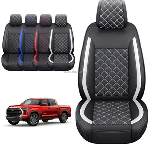 Hot Sale 2024 Car Seat Covers For Toyota Tundra 2008-2021 2022-2024 Full Set Leather Luxury Custom Car Seat Cover Accessories