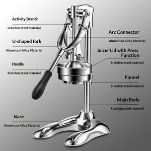 Exprimidor Manual de Acero Inoxidable para Uso Doméstico, Exprimidor de Naranjas y Limones - Product Image 1