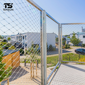 מעקה רשת נירוסטה מסוגנן לחוץ, גימור כרום מלוטש, הרכבה מהירה, אלגנטי ובלתי נראה למרפסת ולמדשאה - Product Image 1