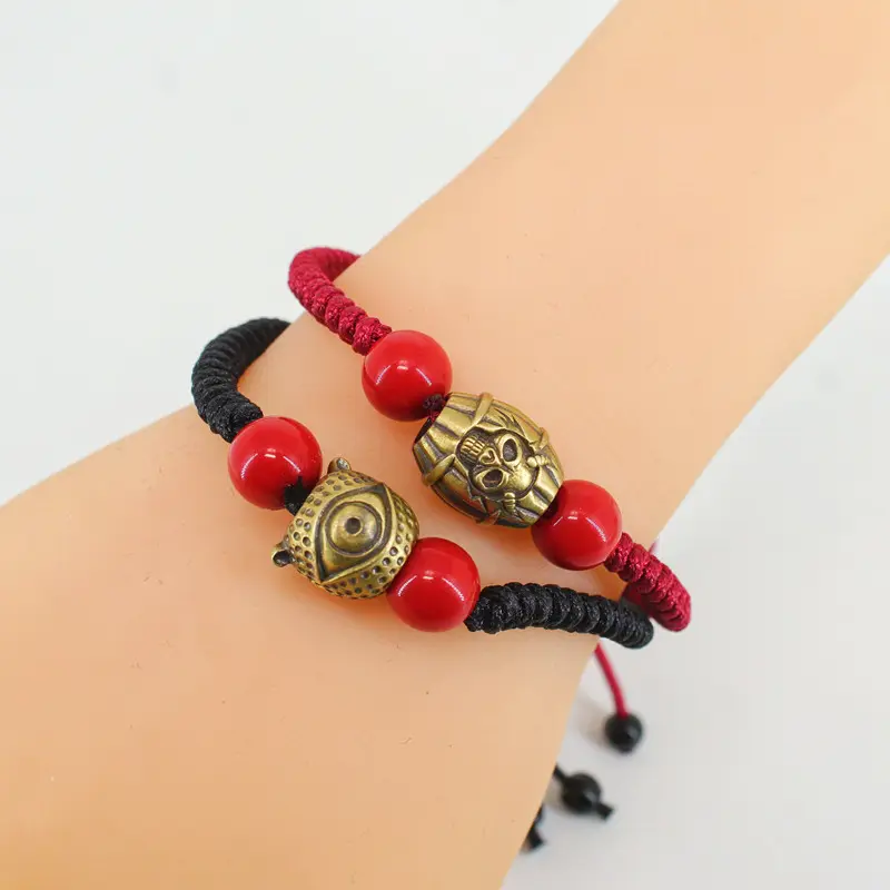 La pulsera de calavera no se desvanecerá, pulsera de Halloween, joyería ajustable para mujer.