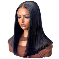 Perruque Bob promotionnelle de 10 pouces, perruque frontale en dentelle en gros, 10 pouces, 4 #   Perruques en cheveux humains lisses 99J P4/27Color, prix d'usine