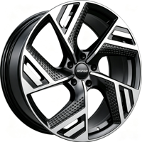 Jantes en alliage forgé monobloc 15-26 pouces à 5 branches avec texture à points, jantes personnalisées pour véhicules électriques, SUV et berlines