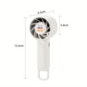 Ventilateur portable léger pliable rechargeable par USB, mini ventilateur personnel en plastique pour la maison, le bureau, les voyages et l'extérieur - Product Image 3