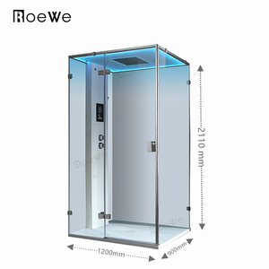 Roewebat LD107F15, cabine <span class=keywords><strong>de</strong></span> <span class=keywords><strong>douche</strong></span> moderne euro ozone avec nano verre, boîte à vapeur humide <span class=keywords><strong>de</strong></span> luxe salle <span class=keywords><strong>de</strong></span> <span class=keywords><strong>douche</strong></span> combinée - Product Image 1