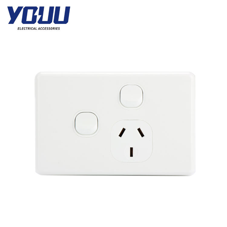 YOUU Factory Single Power Point 10A Electrical Australian Standard Wall Outlet Socket Switch
