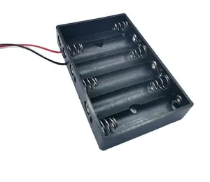 high quality 6*AA side by side battery holder 9V ABS battery holder