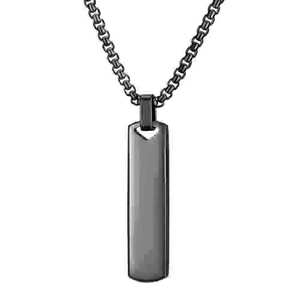 Collar con Colgante Rectangular de Acero Inoxidable de 40 mm, Geométrico, Unisex, Joyería para Regalo - Product Image 5