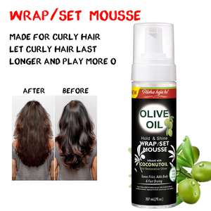 <span class=keywords><strong>Mousse</strong></span> <span class=keywords><strong>coiffante</strong></span> pour cheveux à l'huile d'<span class=keywords><strong>olive</strong></span> rehausseur de boucles, label OEM, pour cheveux bouclés naturels, tenue et brillance - Product Image 6
