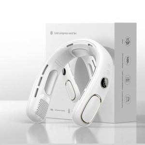 Ventilateur portable sans fil rechargeable pour le cou, mains libres, 4000 mAh, affichage LED, refroidissement par technologie Tec, silencieux, sans pales, pour les voyages en plein air, la maison et le bureau - Product Image 6
