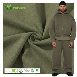 Sustainable Clothing Custom 420gsm Baggy Fleece 100% Cotton Luxury Sweatpants <b>Zip</b> up Hoodie Tracksuit Set for Sweatsuit Men - Product Image 1