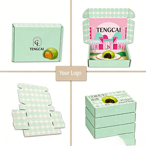Boîte d'emballage alimentaire personnalisable en carton ondulé biodégradable et recyclable avec gaufrage et pelliculage mat pour sushis et chewing-gum - Product Image 6