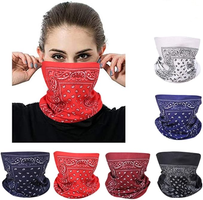 Wholesale Microfiber Magic Face Hair Scarf Elastic Seamless Snood Bandana Stretch Neck Gaiter UV Resistance Dust Wind Polyester