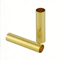 H70 Uniform Grain Durable Brass Tube 141.1mm Stress Relieved ISO4046 Sensor Housing Pipe for Wall and Decoration