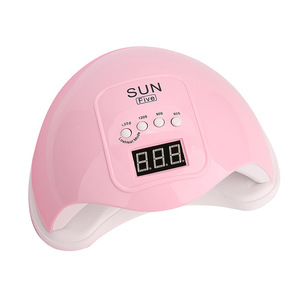 Lampada per Unghie UV LED Sun Five USB con Schermo Display 48W Asciuga Unghie Gel Professionale per Saloni e Casa Rosa Bianco Asciugatore per Unghie Economico - Product Image 2