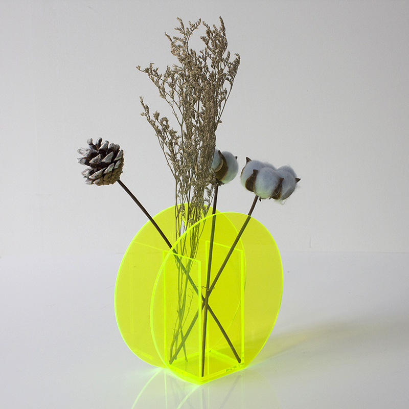 Индивидуальный дизайн, прозрачная декоративная современная акриловая ваза для отеля/гостиной