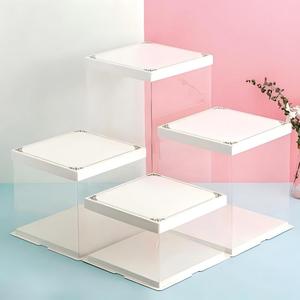 Transparente Langlebige Geburtstagstortenbox 6/<span class=keywords><strong>8</strong></span>/10/12 Zoll Extra-Hohes Quadratisches Design Lebensmittelsichere Backverpackung Perfekte <span class=keywords><strong>Box</strong></span> - Product Image 6