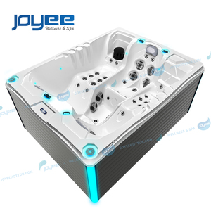 JOYEE Vasche Idromassaggio per 3 Persone, Jacuzzi da Esterno con Sistema Audio <span class=keywords><strong>e</strong></span> Massaggio, Vasche Idromassaggio <span class=keywords><strong>e</strong></span> Spa - Product Image 2