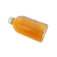 Bouteille en verre Boston ronde transparente de 350 ml (12 oz) pour thé Kombucha avec bouchon en aluminium