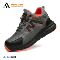 Chaussures de Sécurité Basses OEM Sportives Anti-Écrasement pour Hommes Femmes avec Embout en Acier, Style Baskets de Travail, en Daim Fourrure Toile d'Hiver
