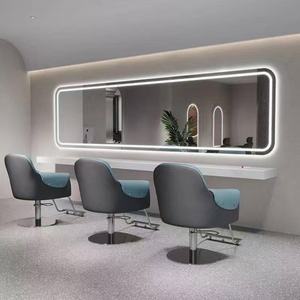 Trendy LED Light Mirror for Barber Shop and Beauty <b>Salon</b> Modern Single Side Wall Hanging Mirror Dedicated for Hair <b>Salon</b> - Product Image 6