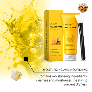 Máscara exfoliante de vitamina C de etiqueta privada, máscara de envoltura nocturna de colágeno, cuidado nocturno con cepillo, máscara exfoliante Facial - Product Image 2