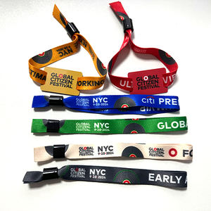 Promocional personalizado Festival evento tela muñequera poliéster holográfico Vip Ticket evento pulsera - Product Image 1