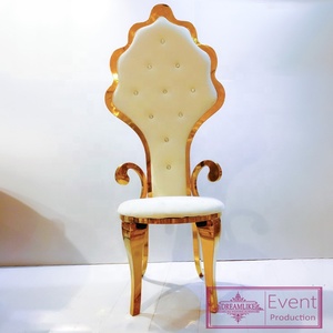 Silla <span class=keywords><strong>de</strong></span> boda <span class=keywords><strong>de</strong></span> acero inoxidable <span class=keywords><strong>y</strong></span> oro, mueble <span class=keywords><strong>de</strong></span> hotel <span class=keywords><strong>de</strong></span> nuevo diseño, usado - Product Image 4
