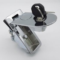 Loquet à levier de compression étanche avec bouton-poussoir pour camping-car, caravane et remorque