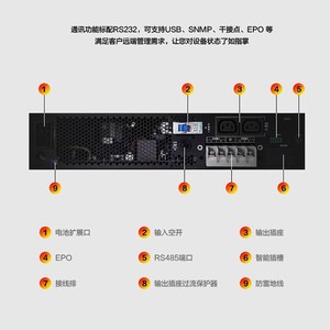 Fuente de Alimentación Ininterrumpida (UPS) Kehua de Alta Frecuencia para Montaje en Rack, 10Kva 10Kw YTR3310 J, para Supermercados - Product Image 1