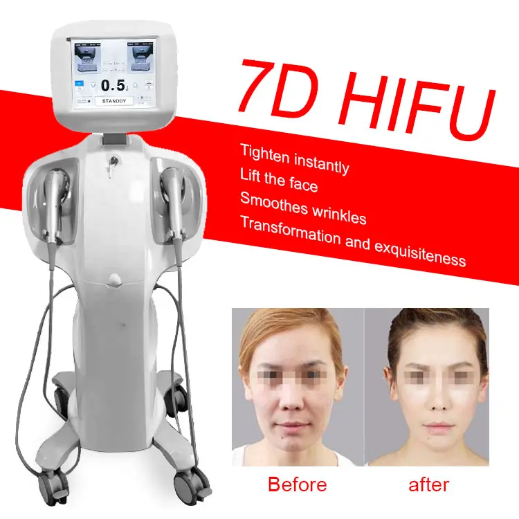 6D 7D Hifu 20000 Shots Anti-wrinkle Face Lift Skin Tightening Body Slimming Hifu Double Therapy Face Lift Beauty Hifu Machine